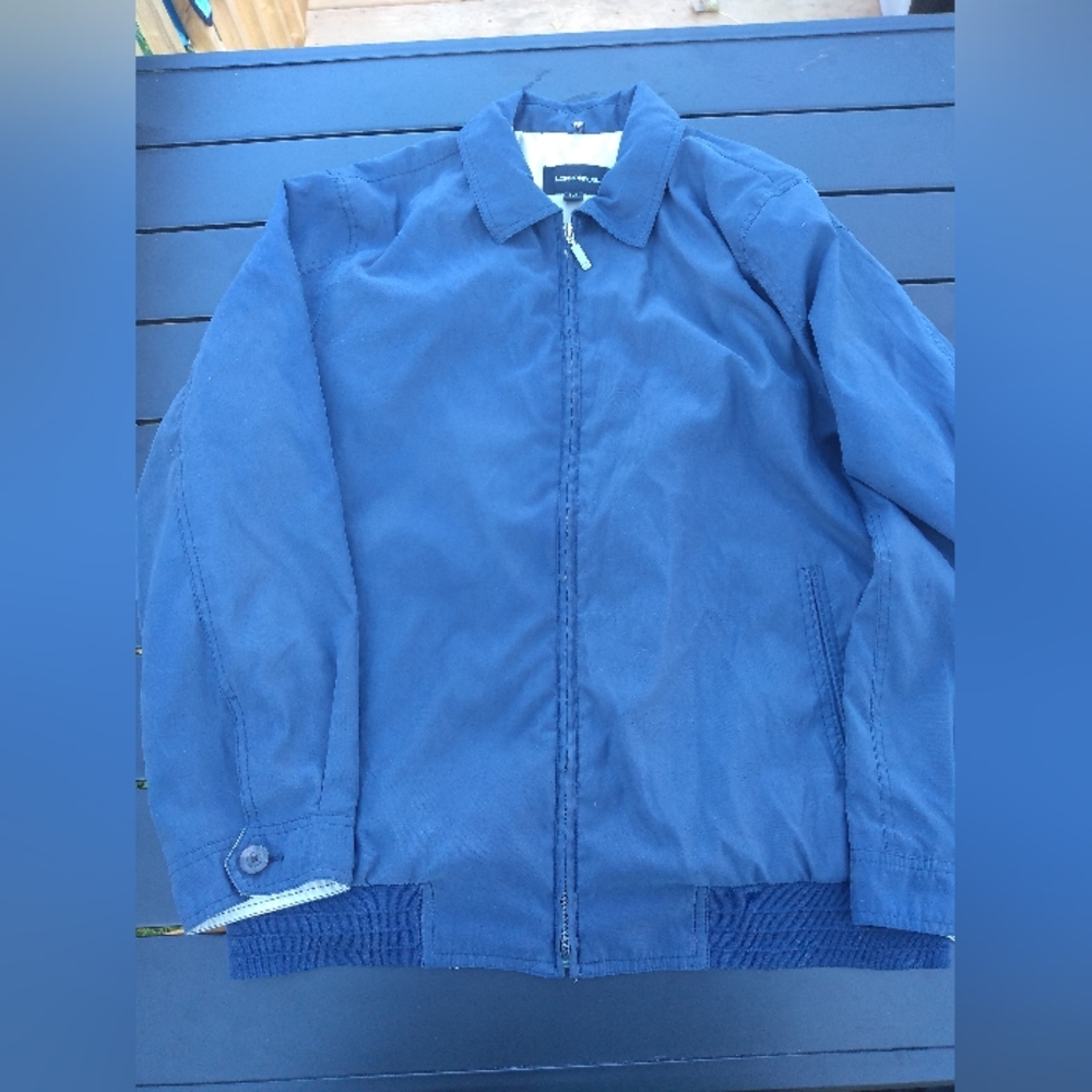 Men's Blue London Fog Jacket, Size Large, Lightweight, Interior Zip Pock…